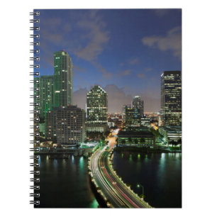 Elevated city skyline notebook