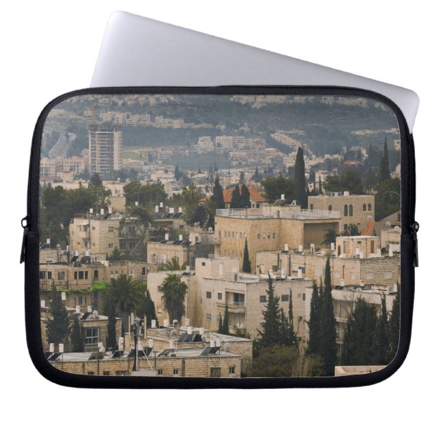 Elevated city view from Jerusalem YMCA tower Laptop Sleeve (Front)