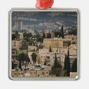 Elevated city view from Jerusalem YMCA tower Metal Tree Decoration