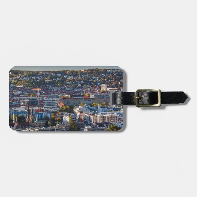 Elevated City View of Stuttgart Luggage Tag (Front Horizontal)