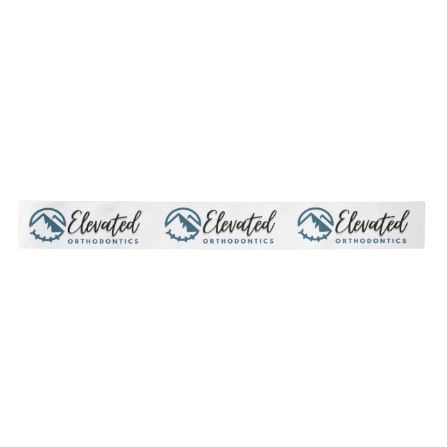 Elevated Orthodontics White 3" Satin Ribbon (Front)