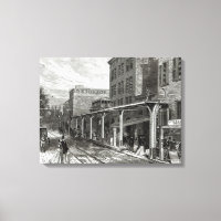 Elevated Railway in Greenwich Street, New York