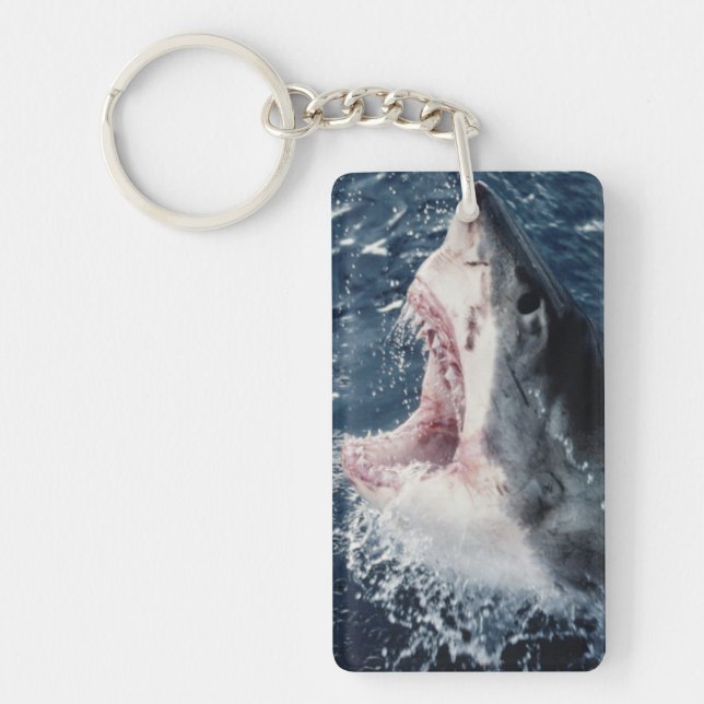 Elevated Shark mouth open Key Ring (Front)