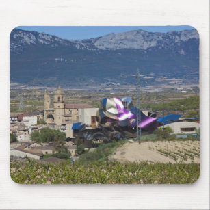 Elevated town view and Hotel Marques de Riscal Mouse Pad