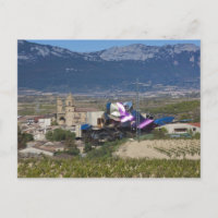 Elevated town view and Hotel Marques de Riscal
