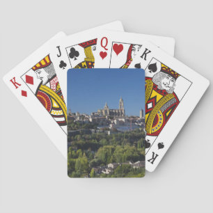 Elevated town view with the Segovia Cathedral Playing Cards