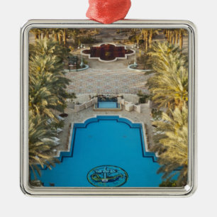Elevated view Herods Palace Hotel swimming pool Metal Tree Decoration