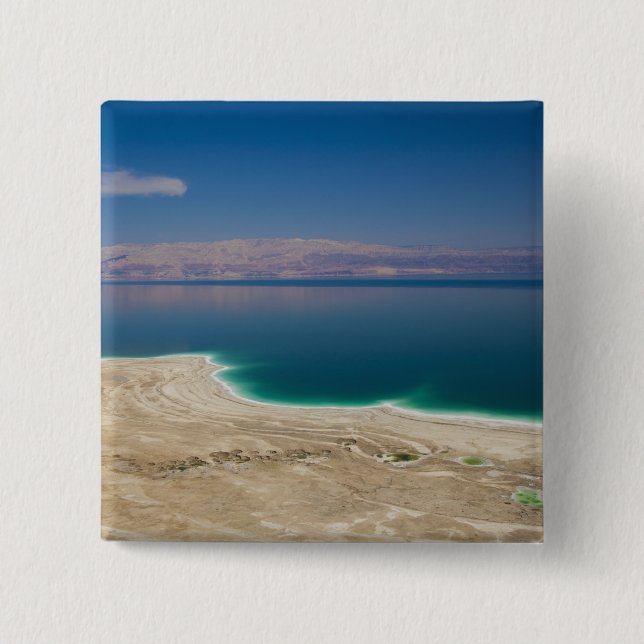 Elevated view of the Dead Sea 15 Cm Square Badge (Front)