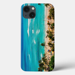 Elevated View Of Waikiki Beach Scene, Honolulu 2 iPhone 13 Case