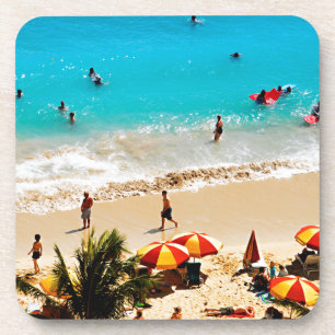 Elevated View Of Waikiki Beach Scene, Honolulu Coaster