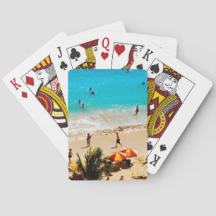 Elevated View Of Waikiki Beach Scene, Honolulu Playing Cards