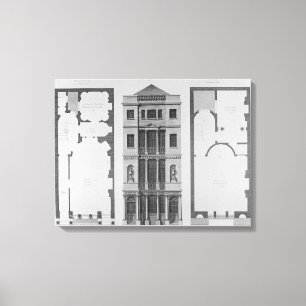 Elevation of the British Coffee House Canvas Print