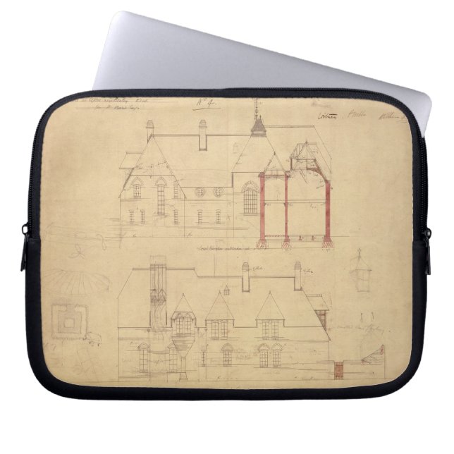 Elevations for The Red House, Bexley Heath (pen an Laptop Sleeve (Front)
