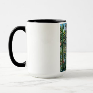 Elevator at sunset mug