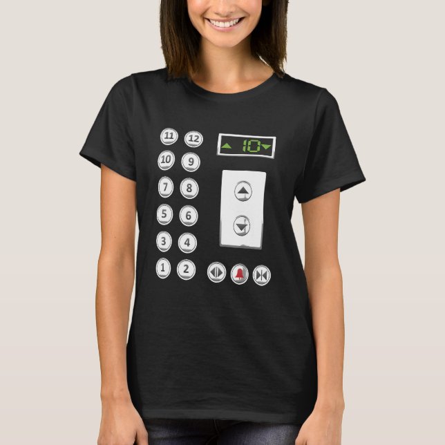 Elevator Buttons Elevator T-Shirt (Front)