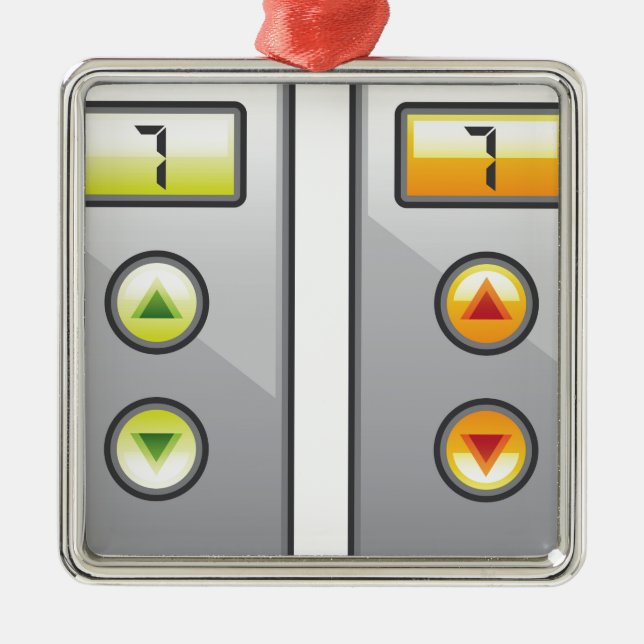 Elevator Buttons Metal Tree Decoration (Front)