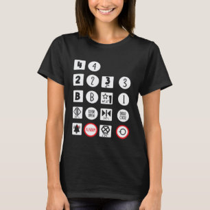 Elevator Buttons Operator Vertical Mechanic T-Shirt