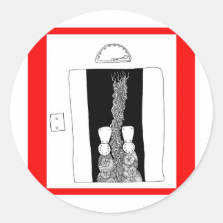 elevator classic round sticker
