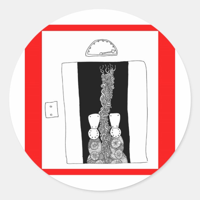 elevator classic round sticker (Front)