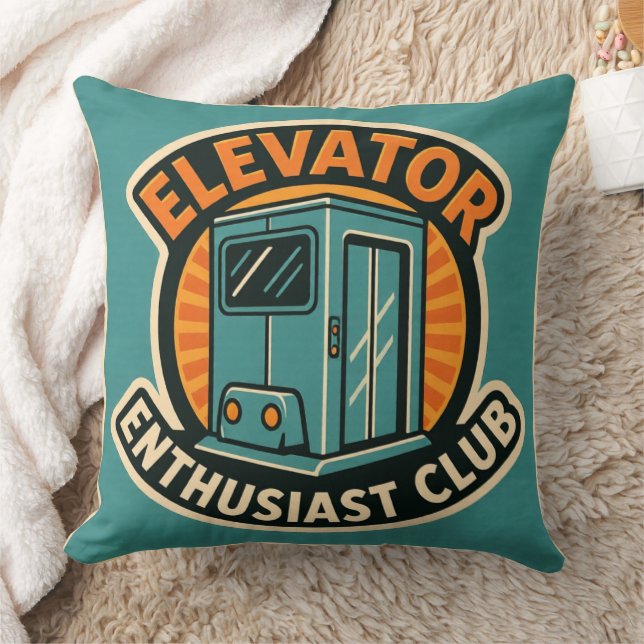 Elevator Enthusiasts Club – Modern Design Cushion (Blanket)