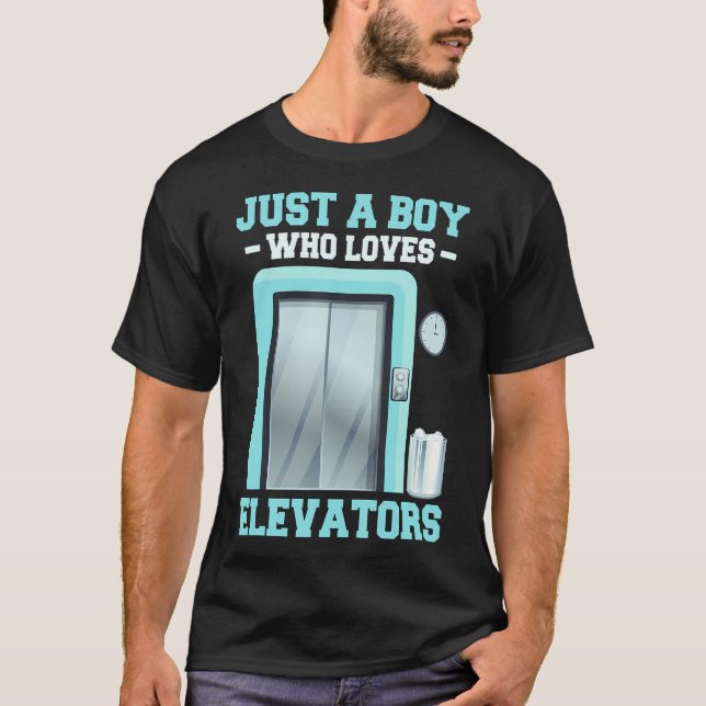Elevator Lover Elevator Button T-Shirt (Front)