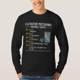 Elevator Mechanic Buttons Technician Inspector Lif T-Shirt