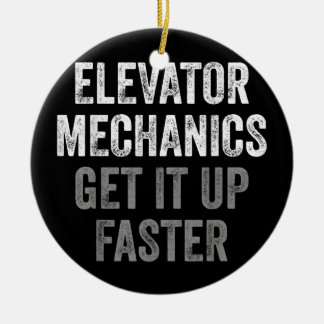 Elevator Mechanic Ceramic Tree Decoration
