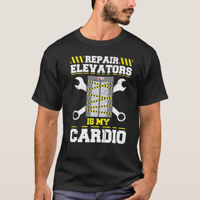 Elevator Mechanic Elevator Technician Repairmen Ma T-Shirt (Front)