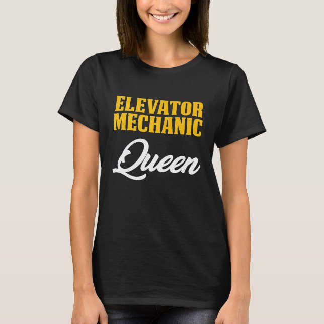 Elevator Mechanic Maintenance King Technician T-Shirt (Front)
