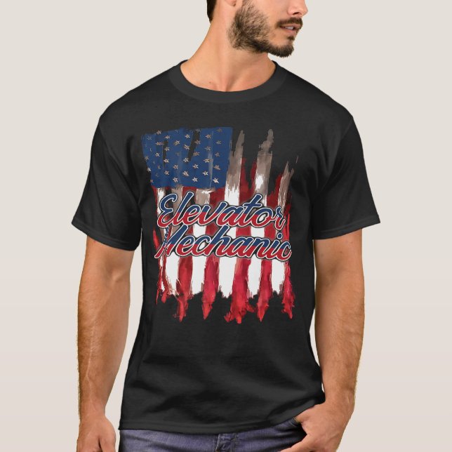 Elevator Mechanic Maintenance Life Info Technician T-Shirt (Front)