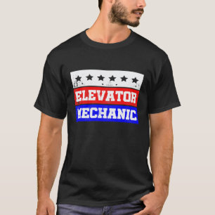 Elevator Mechanic Maintenance Life Proud Goal Tech T-Shirt