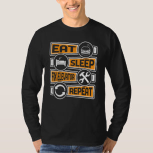Elevator Mechanic Maintenance Rate Technician 5 T-Shirt