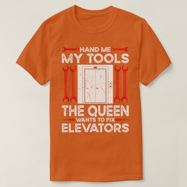 Elevator Mechanic T-Shirt (Design Front)