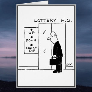 Elevator or Lift in a Lottery Headquarters Cartoon