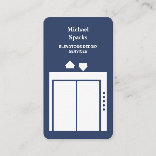 Elevator Repair Service Business Card (Front)