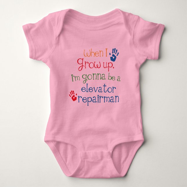 Elevator Repairman (Future) Child Baby Bodysuit (Front)
