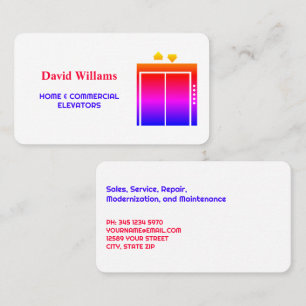 Elevator Service Maintenance Business Card