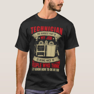 Elevator Tech Electrician for Electrical Worker T-Shirt