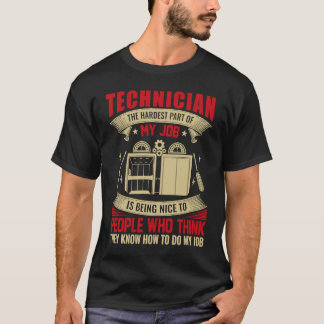 Elevator Tech Electrician for Electrical Worker T-Shirt