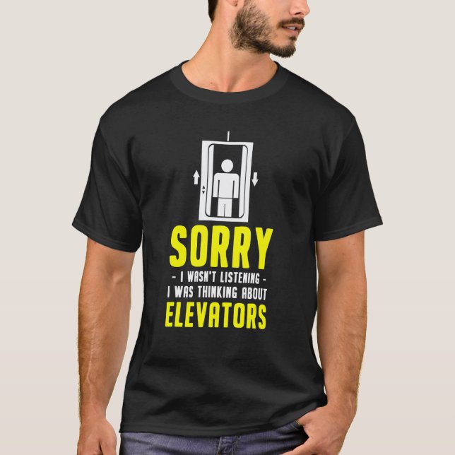 Elevator Technician Elevator Mechanic T-Shirt (Front)