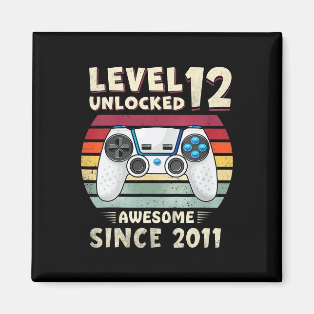 Eleven 11yr Bday Boy Funny Gamer 11th 11 Year Old  Magnet (Front)