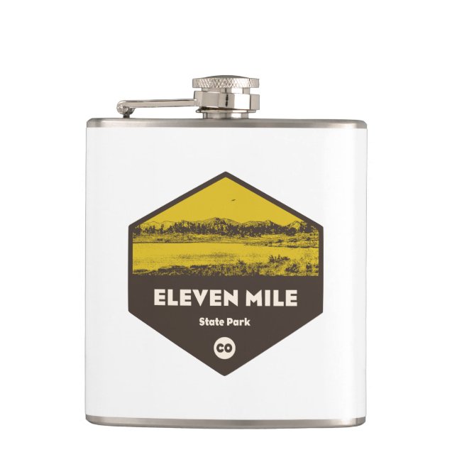 Eleven Mile State Park, Colorado Hip Flask (Front)
