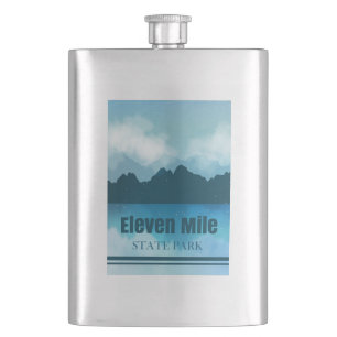 Eleven Mile State Park Colorado Reflection Hip Flask