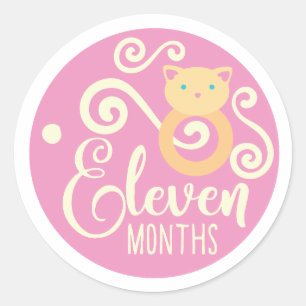 Eleven Months Stickers 