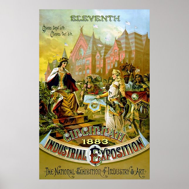 Eleventh Cincinnati Industrial Exposition. Poster (Front)