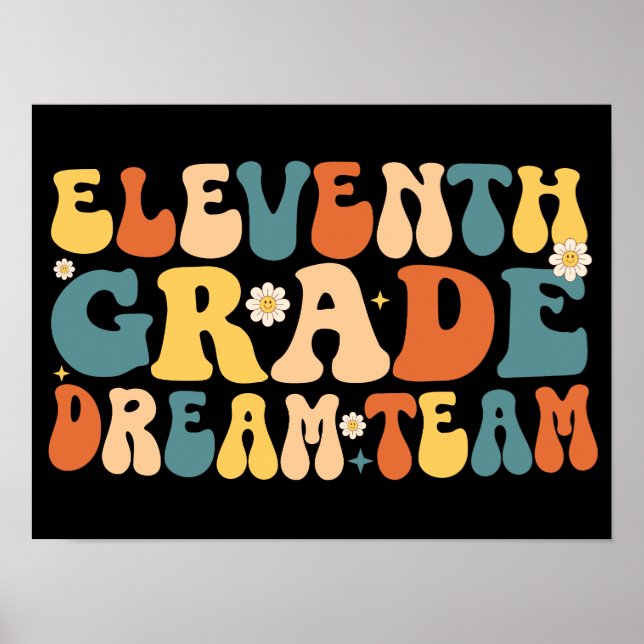 Eleventh Grade Dream Team Back To School Poster (Front)
