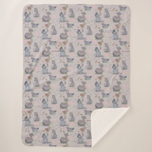 "Eleze Elephant & Polka Hen" Boganhues Blanket
