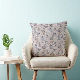 "Eleze Elephant & Polka Hen" Boganhues Blanket Cushion