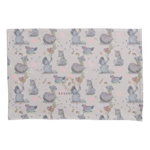 "Eleze Elephant & Polka Hen" Boganhues Blanket Pillowcase