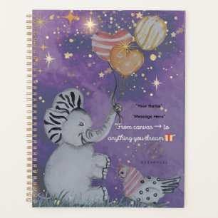 "Eleze Elephant & Polka Hen" Boganhues cover Planner
